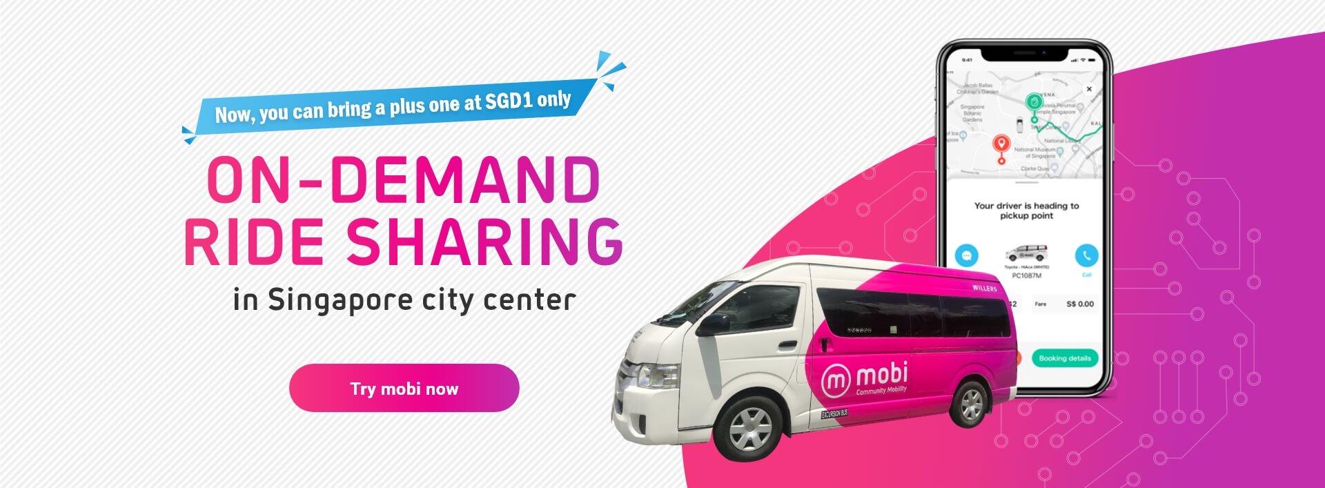On-demand ride sharing in Singapore city center
